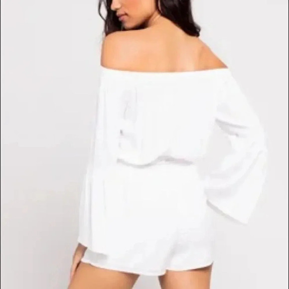 L*Space Miranda White Off The Shoulder Romper - Picture 2 of 11